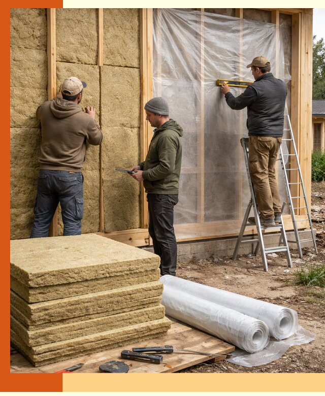 Утепление каркасного дома в Нефтекамске под ключ с гарантией качества