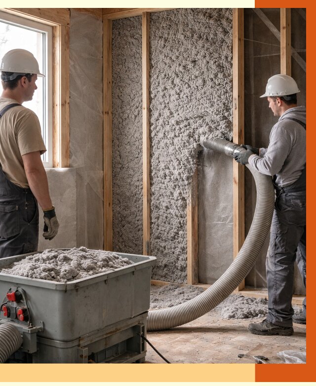 Утепление каркасного дома эковатой в Нефтекамске от 1848 руб. | ТепломастерНтк