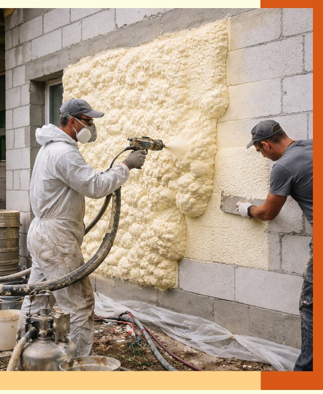 Утепление дома из газобетона ППУ в Нефтекамске от 4929 руб./м² под ключ | ТепломастерНтк