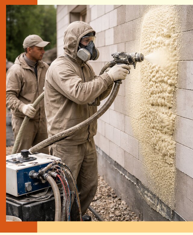 Утепление дома из газобетона ППУ в Нефтекамске — надежная теплоизоляция