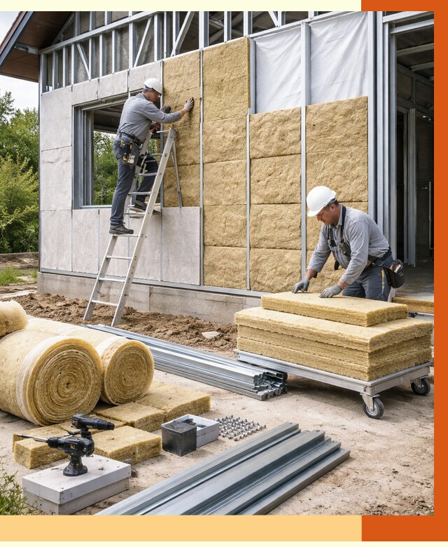 Утепление дома из ЛСТК в Нефтекамске от 5339 руб./м² — профессионально | ТепломастерНтк