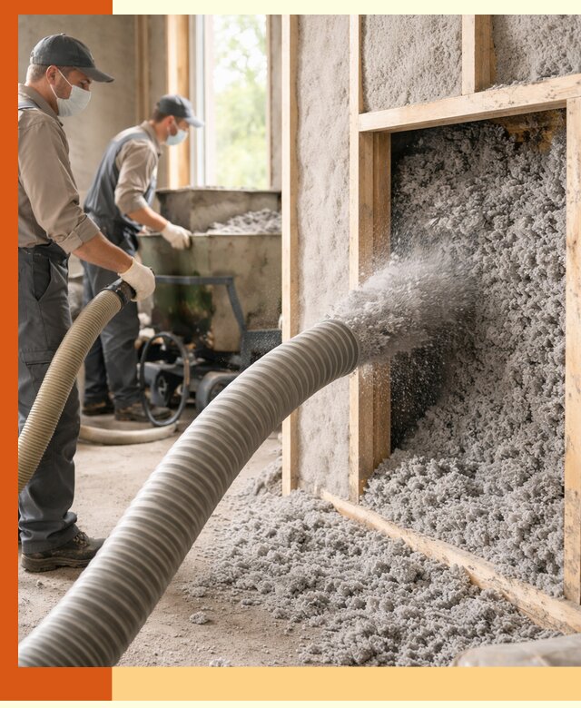 Утепление коттеджа эковатой в Нефтекамске с гарантией качества