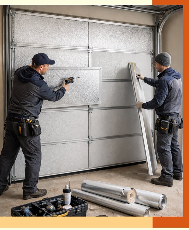 Утепление гаражных ворот в Нефтекамске от 8060 руб/м2 — надежно и быстро | ТепломастерНтк