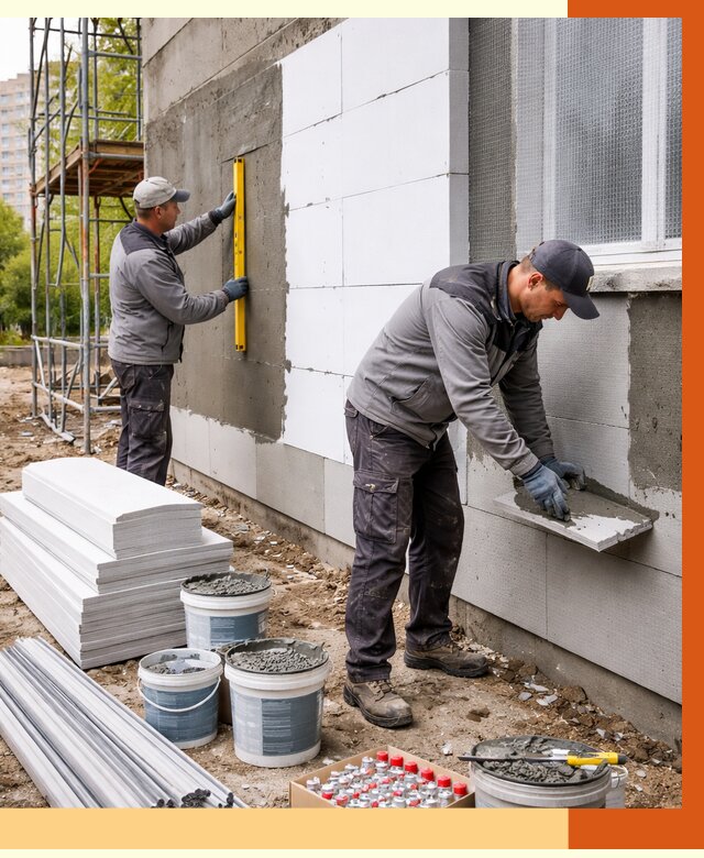 Утепление фасада и стен снаружи в Нефтекамске от 4313 руб. | ТепломастерНтк