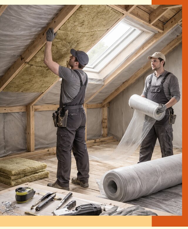 Утепление крыши изнутри мансарды в Нефтекамске от 4313 руб./м² | ТепломастерНтк