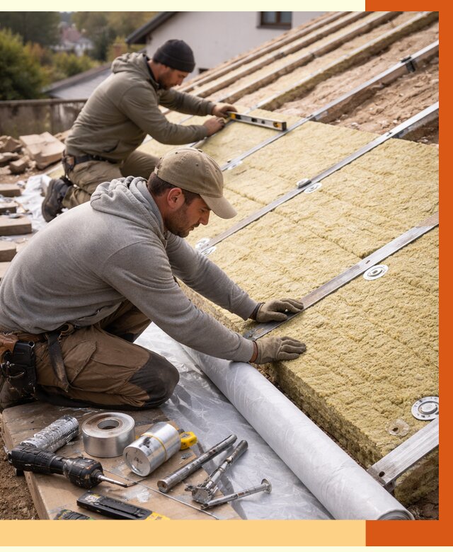 Утепление крыши снаружи в Нефтекамске под ключ от 1232 руб./м2 | ТепломастерНтк