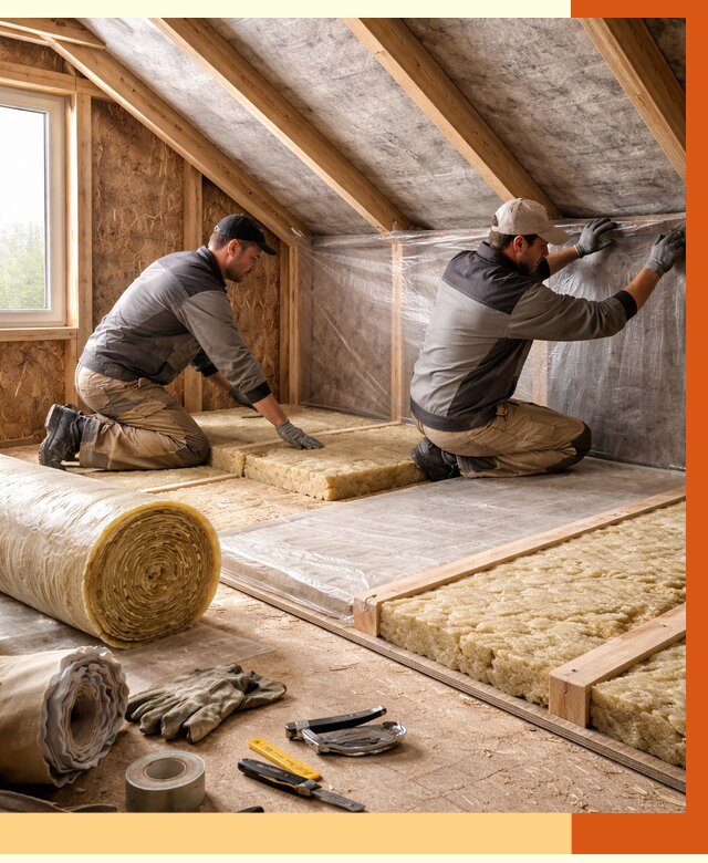 Утепление чердака в Нефтекамске от 7701 руб/м² — теплоизоляция и комплексное утепление под ключ | ТепломастерНтк