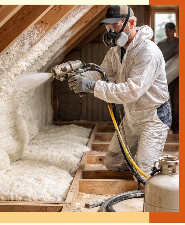 Утепление чердака ППУ в Нефтекамске от 8851 руб./м2 — услуга под ключ | ТепломастерНтк