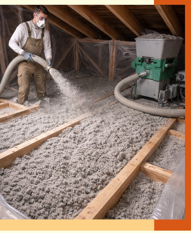 Утепление чердака эковатой в Нефтекамске от 1489 руб/м2 — заказать у ТепломастерНтк