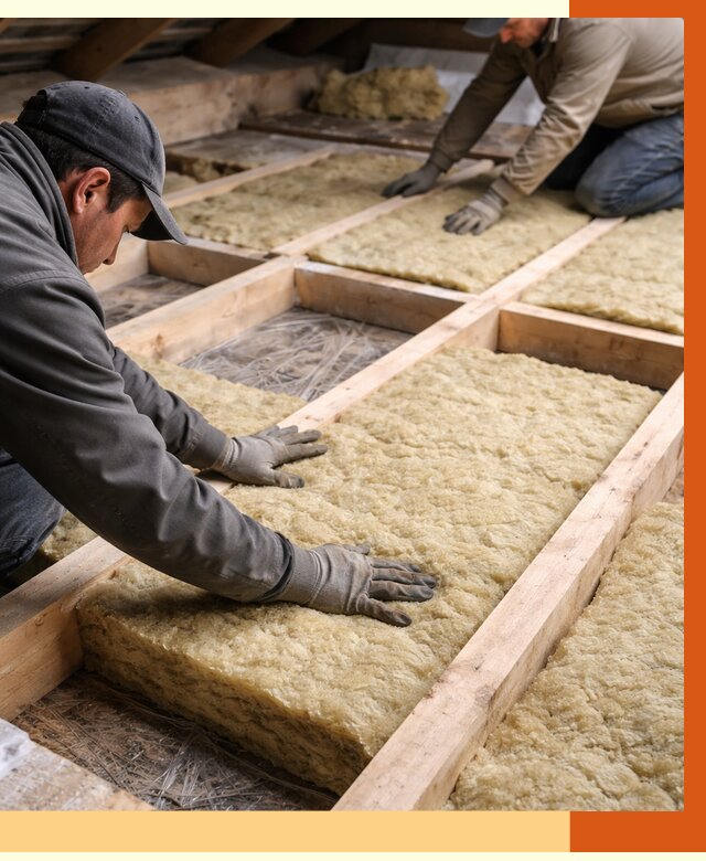 Утепление чердака минватой в Нефтекамске от 3594 руб/м2 под ключ | ТепломастерНтк