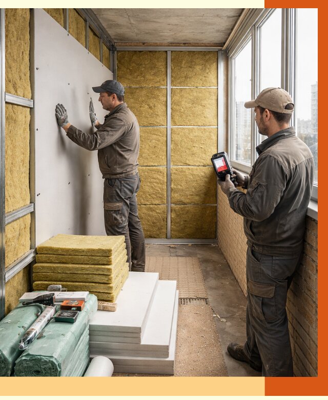 Утепление балкона в Нефтекамске от 4621 руб. под ключ | ТепломастерНтк