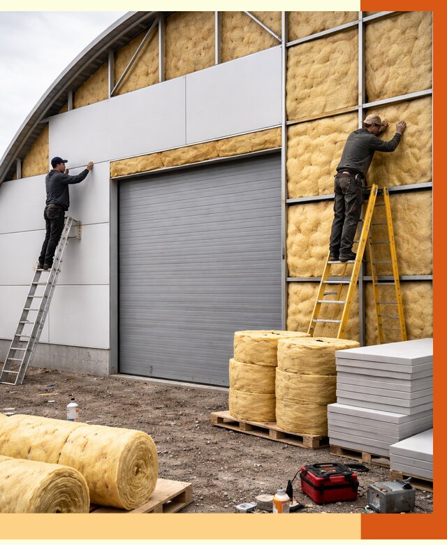 Утепление ангара пенополиуретаном в Нефтекамске от 7393 руб./м² — комплекс от ТепломастерНтк