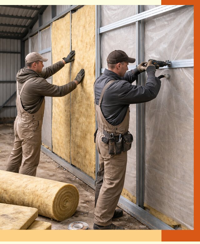 Утепление металлического ангара в Нефтекамске от 4877 руб/м2 — услуги под ключ | ТепломастерНтк