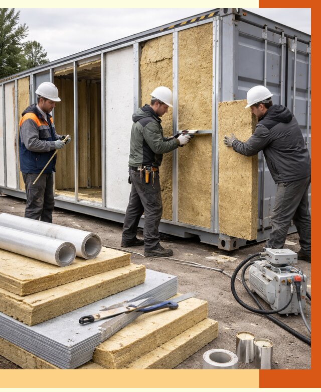 Утепление морского контейнера в Нефтекамске от 3851 руб. под ключ | ТепломастерНтк