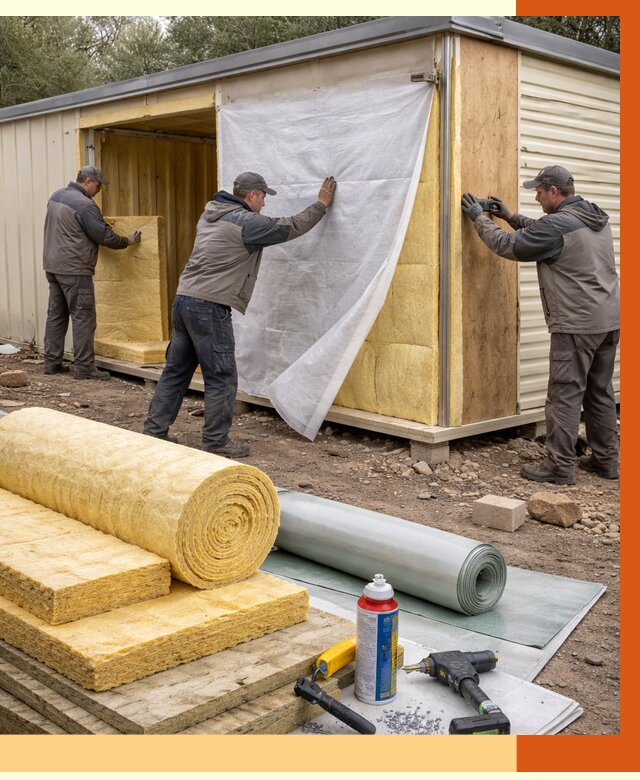 Утепление строительной бытовки в Нефтекамске от 12835 руб. под ключ | ТепломастерНтк