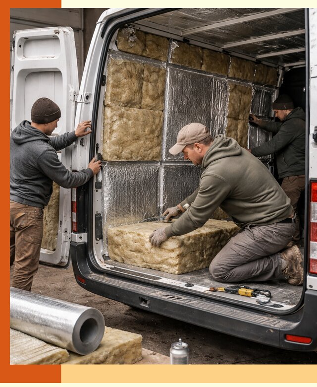 Утепление фургона в Нефтекамске: профессиональная теплоизоляция и шумоизоляция