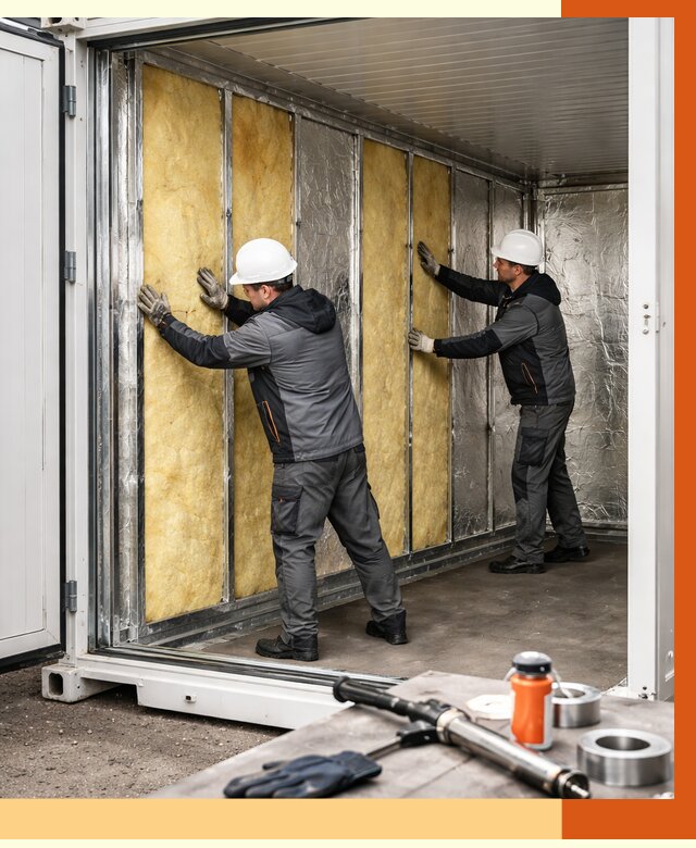 Утепление рефрижераторного контейнера в Нефтекамске от 46206 руб./м² | ТепломастерНтк