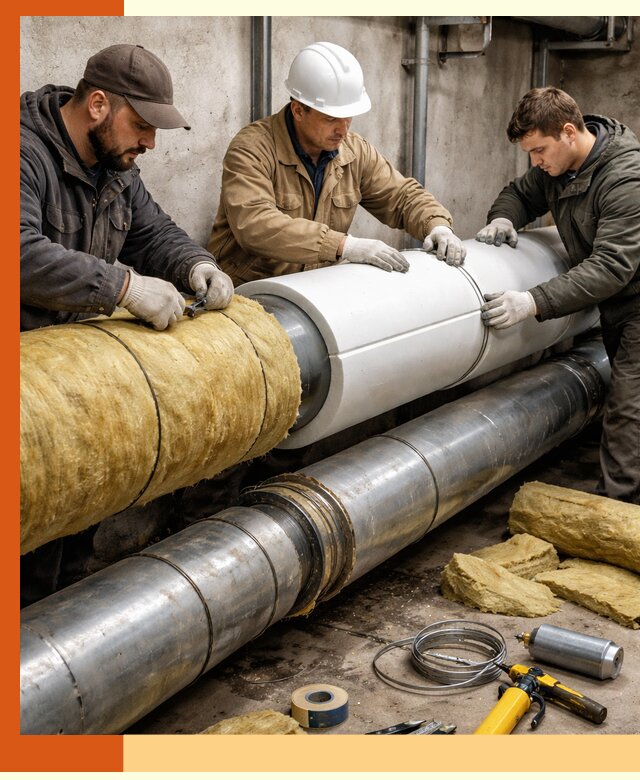 Утепление трубопровода в Нефтекамске с гарантией энергоэффективности