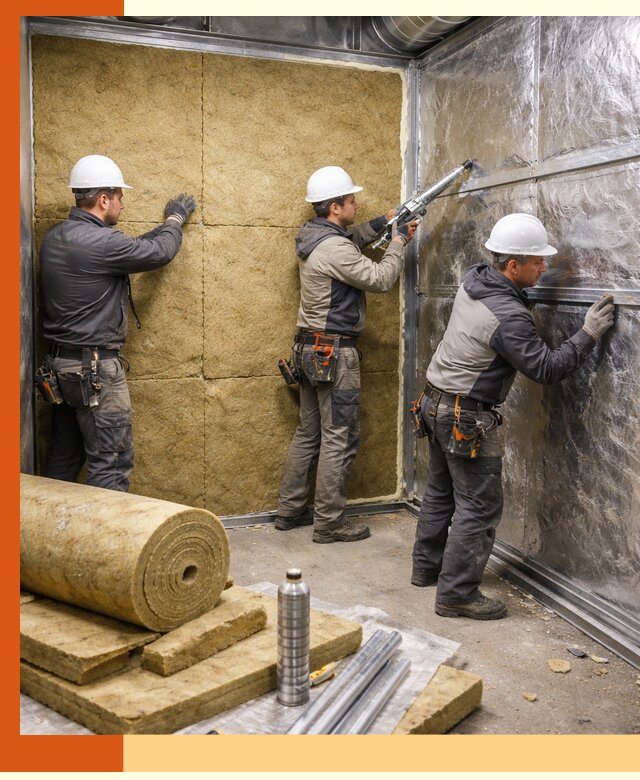 Утепление венткамеры в Нефтекамске — качественная теплоизоляция и шумопоглощение