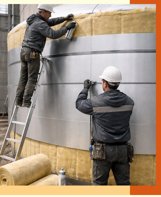 Утепление цистерны в Нефтекамске пенополиуретаном от 14889 руб. под ключ | ТепломастерНтк