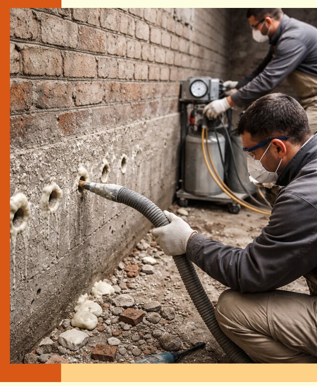 Заполнение колодцевой кладки ППУ в Нефтекамске быстро и герметично