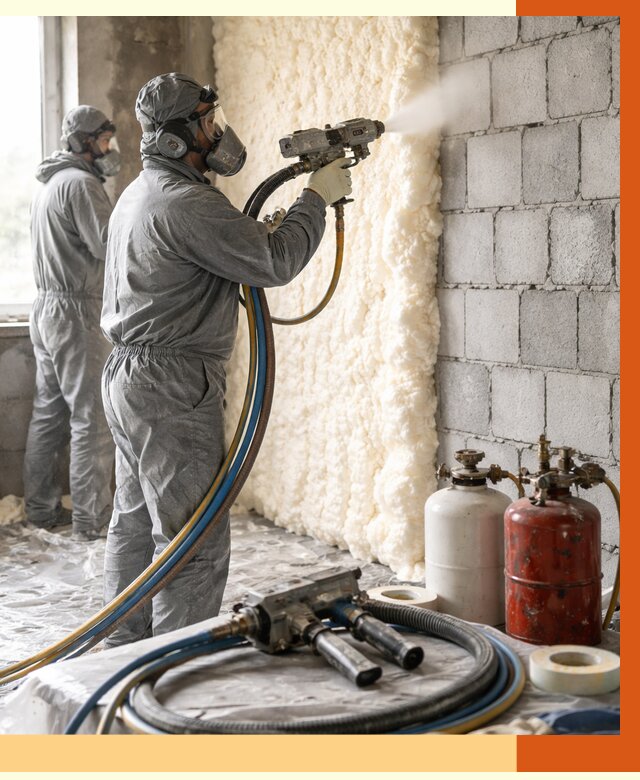 Утепление блочной стены ППУ в Нефтекамске от 4364 руб./м² — ТепломастерНтк