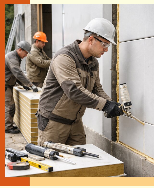 Утепление сэндвич-панелей пенополиуретаном в Нефтекамске