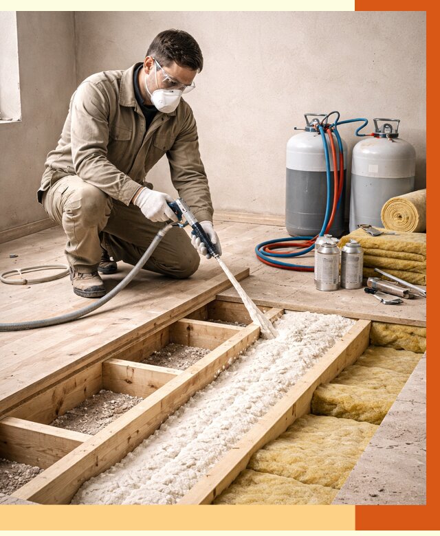 Заполнение полостей межэтажного перекрытия в Нефтекамске от 4313 руб. | ТепломастерНтк