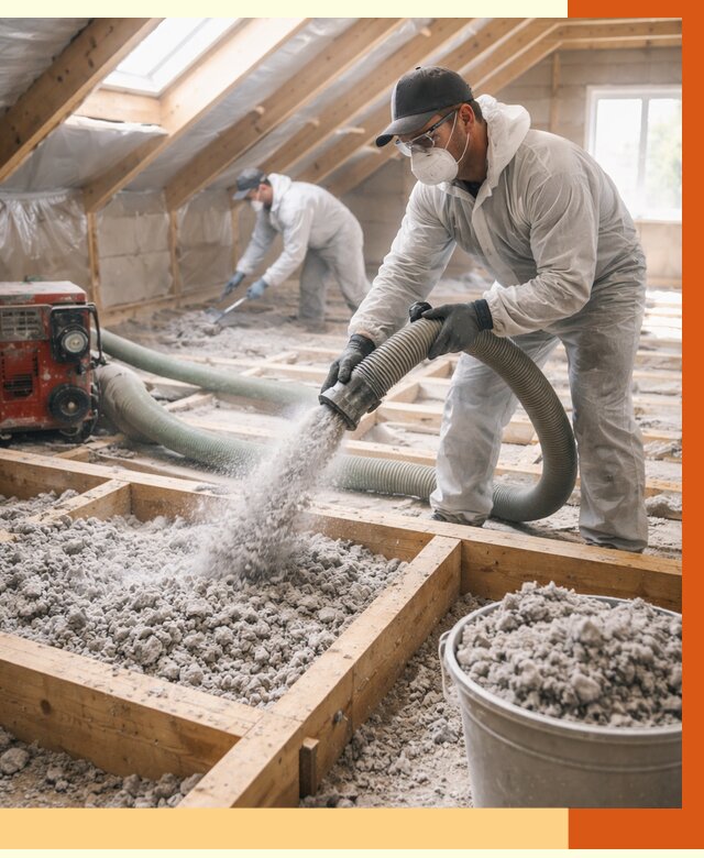 Утепление эковатой в Нефтекамске от 3029 руб./м2 — монтаж и задувка | ТепломастерНтк