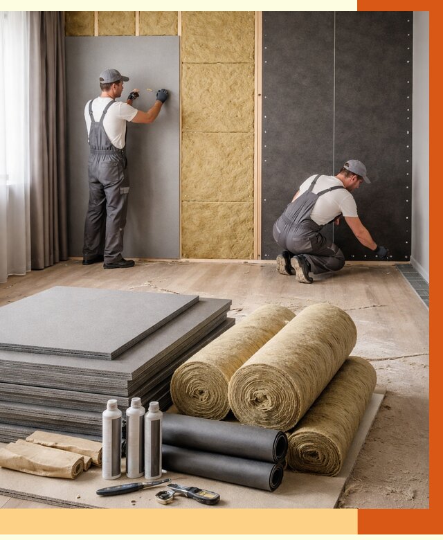 Шумоизоляция дома в Нефтекамске от 4621 руб/м2 — комплексная звукоизоляция под ключ | ТепломастерНтк