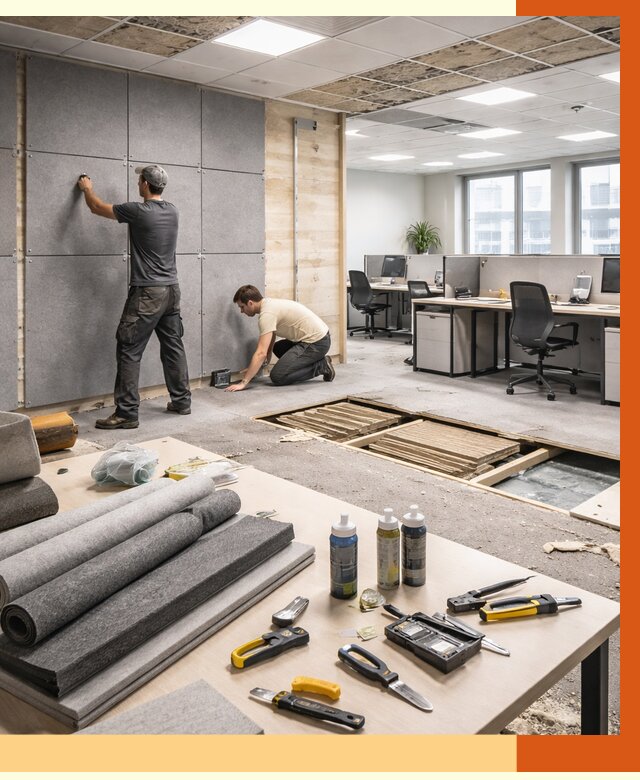 Профессиональная шумоизоляция офиса в Нефтекамске от 6931 руб. за м2 | ТепломастерНтк