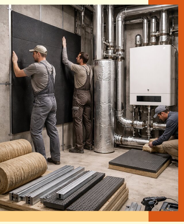 Шумоизоляция котельной в Нефтекамске от 6674 руб. под ключ | Профессиональная звукоизоляция — ТепломастерНтк