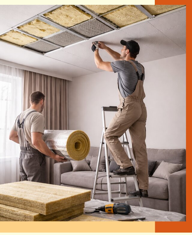 Шумоизоляция потолка в Нефтекамске от 2310 руб. под ключ | Профессионально — ТепломастерНтк