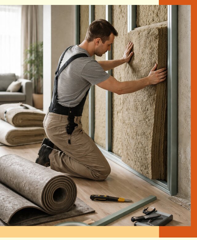 Шумоизоляция перегородок в Нефтекамске от 1694 руб. за м2 — ТепломастерНтк