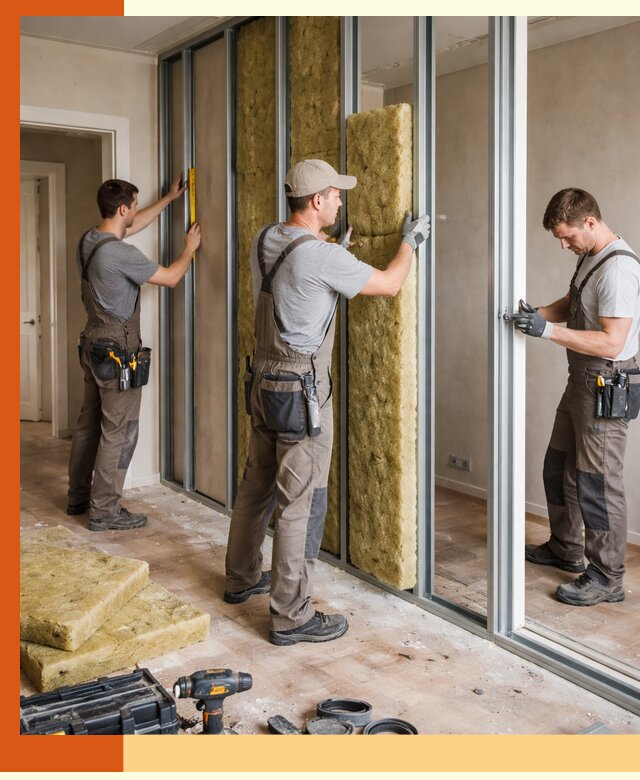 Шумоизоляция межкомнатных перегородок в Нефтекамске эффективно и надёжно