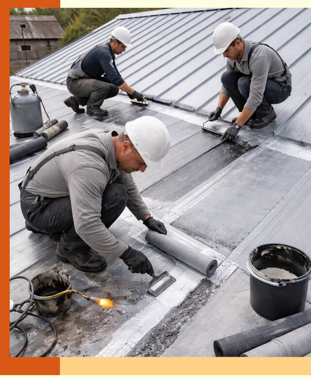 Гидроизоляция металлической кровли с гарантией в Нефтекамске