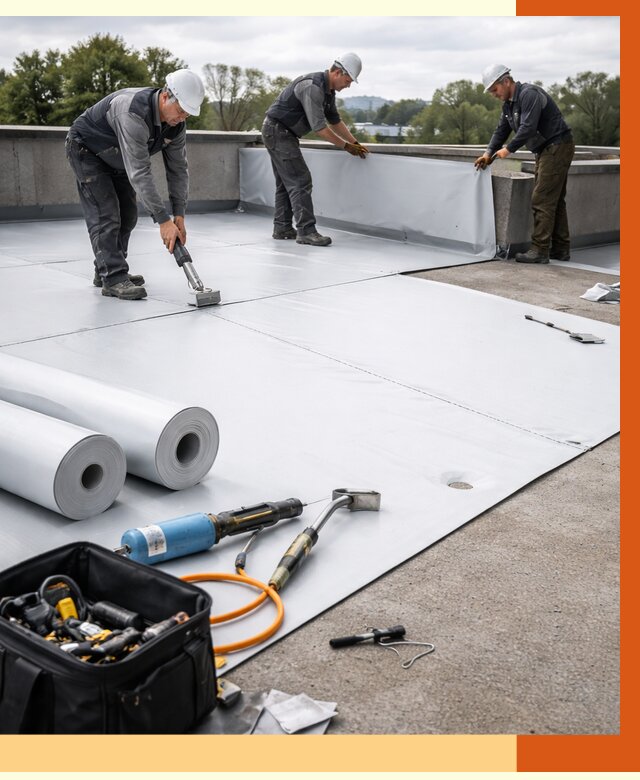 Гидроизоляция мембранной кровли в Нефтекамске от 7701 руб./м² — профессионально | ТепломастерНтк