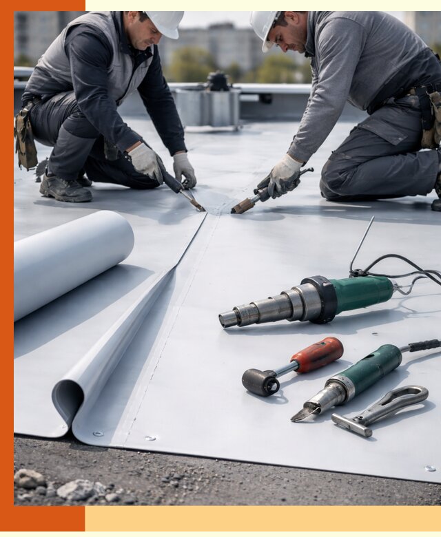 Гидроизоляция мембранной кровли в Нефтекамске: монтаж и ремонт быстро