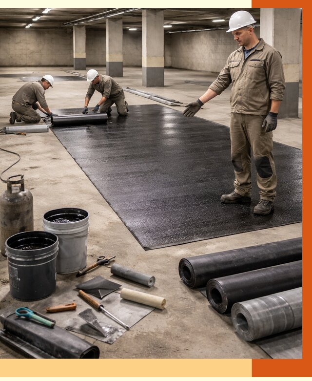 Гидроизоляция паркинга в Нефтекамске от 1232 руб/м² — профессиональная защита | ТепломастерНтк