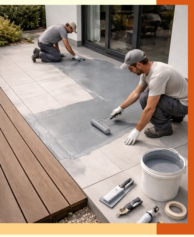 Гидроизоляция террасы в Нефтекамске под ключ от 7701 руб./м² | ТепломастерНтк