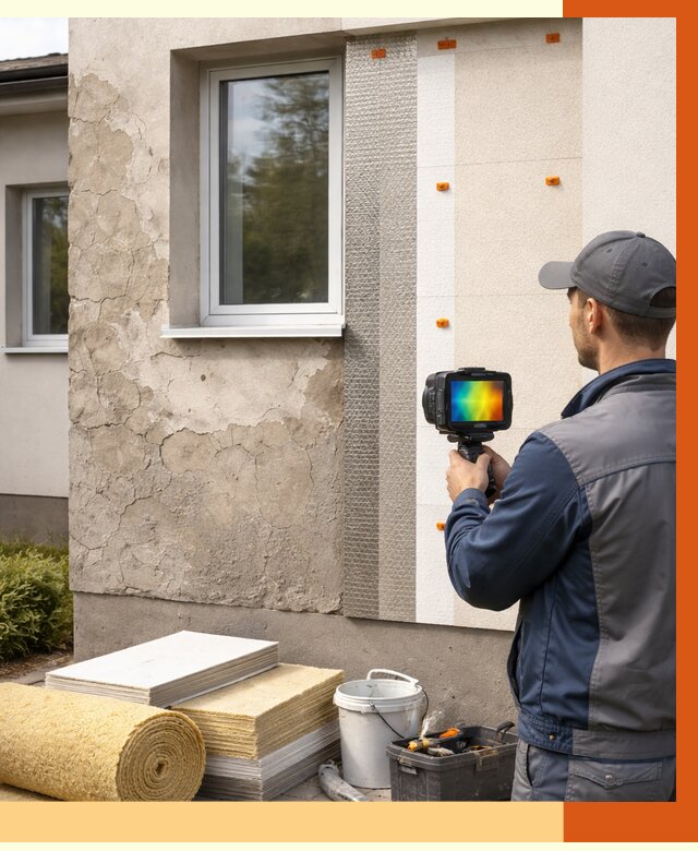 Тепловизионное обследование фасада в Нефтекамске от 4621 руб. под ключ | ТепломастерНтк