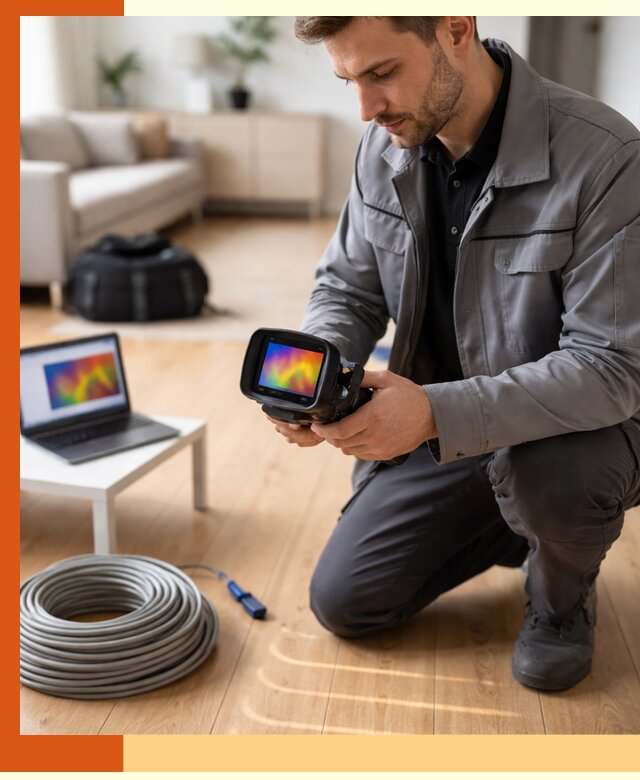 Тепловизионное обследование тёплого пола в Нефтекамске для точной диагностики