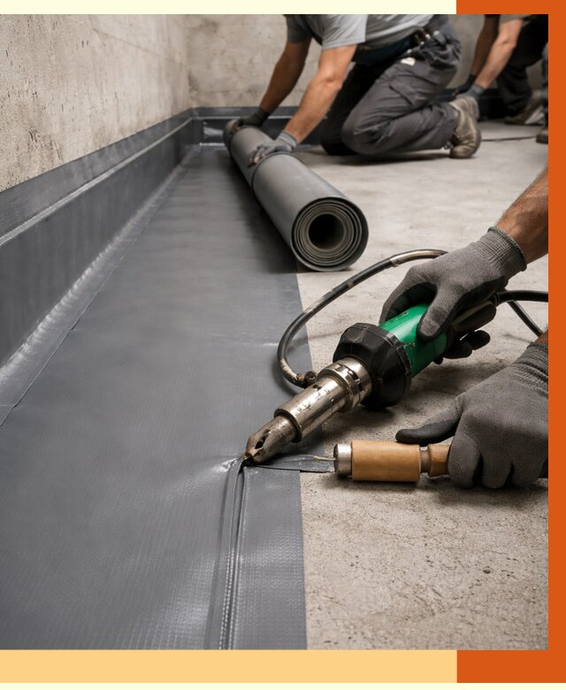 Монтаж гидроизоляционной мембраны в Нефтекамске от 1022 руб/м2 | ТепломастерНтк