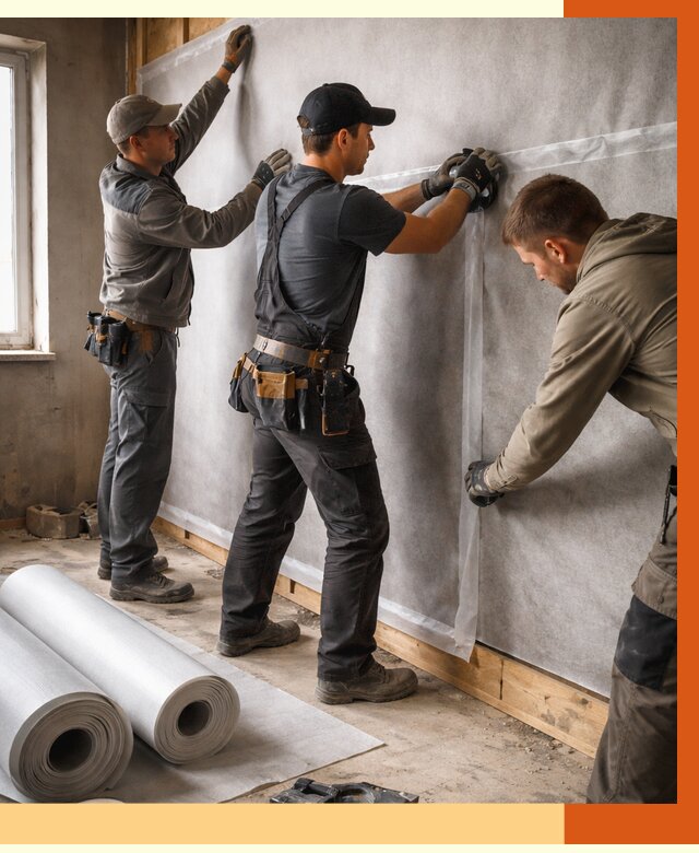 Монтаж ветроизоляции в Нефтекамске от 4621 руб./м2 — профессионально | ТепломастерНтк