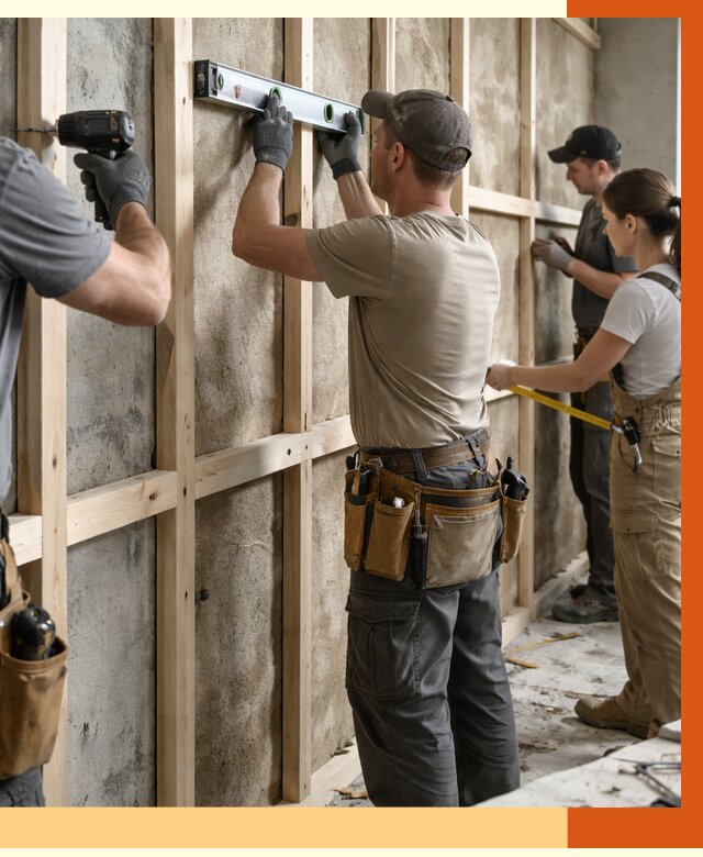 Монтаж обрешетки под утепление в Нефтекамске от 1181 руб/м² | Заказать у ТепломастерНтк